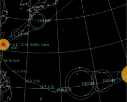 田尻マリーナ台風6号対策発令